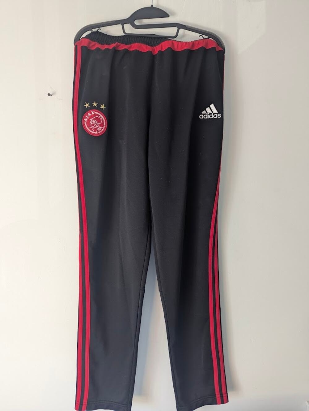 Ajax Amsterdam Track Pants XL Black Red Adidas Climacool Soccer Training 2015